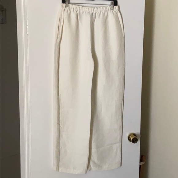 Hillary Charles White Linen Pants - Picture 3 of 5